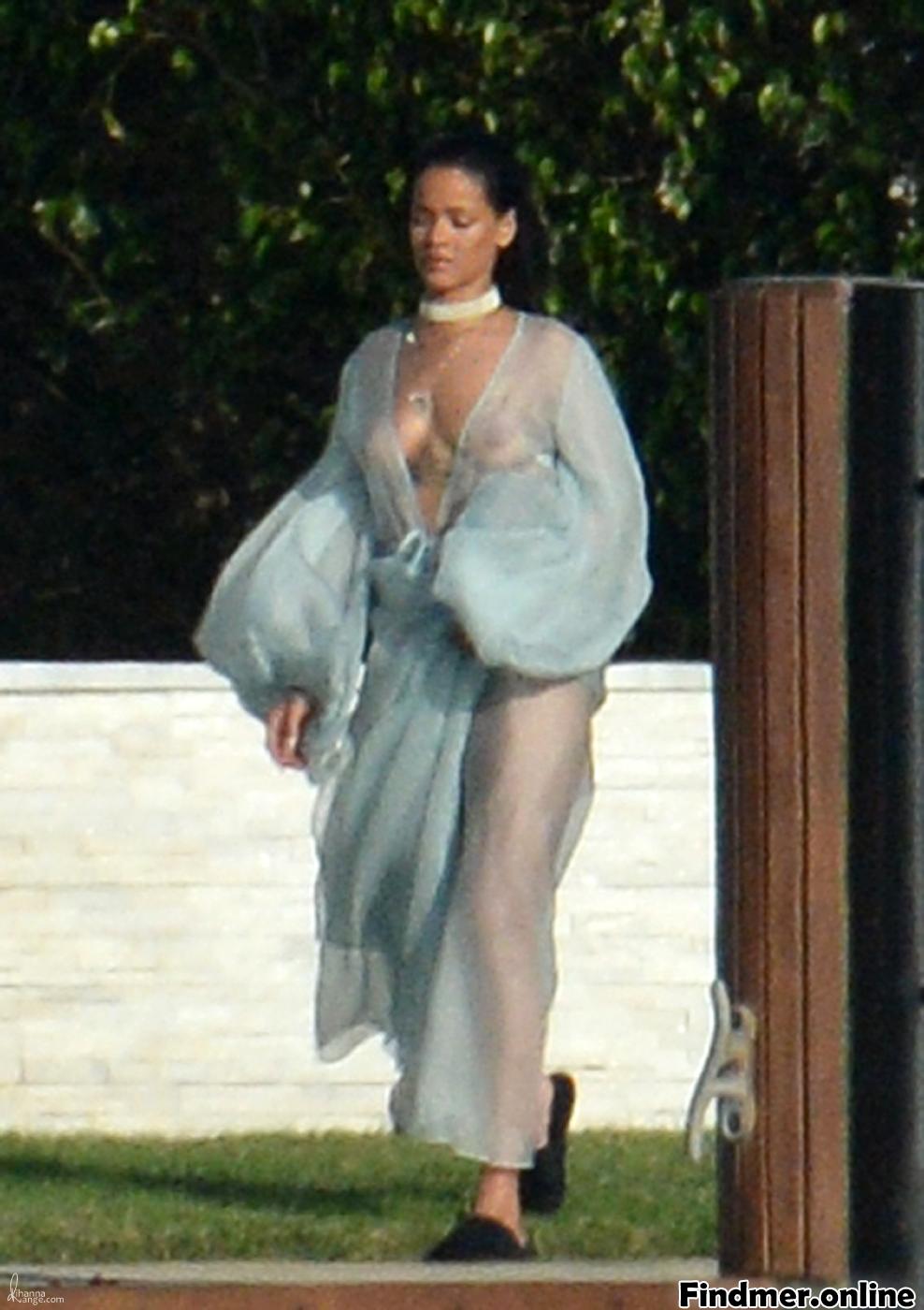 Rihanna Bikini Sheer Robe Nip Slip Photos Leaked #voR0HOWn